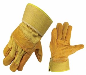 Canadian yellow gloves