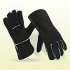 Black-Leather-welding-gloves