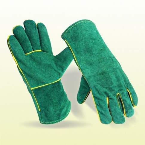 Green welding gloves